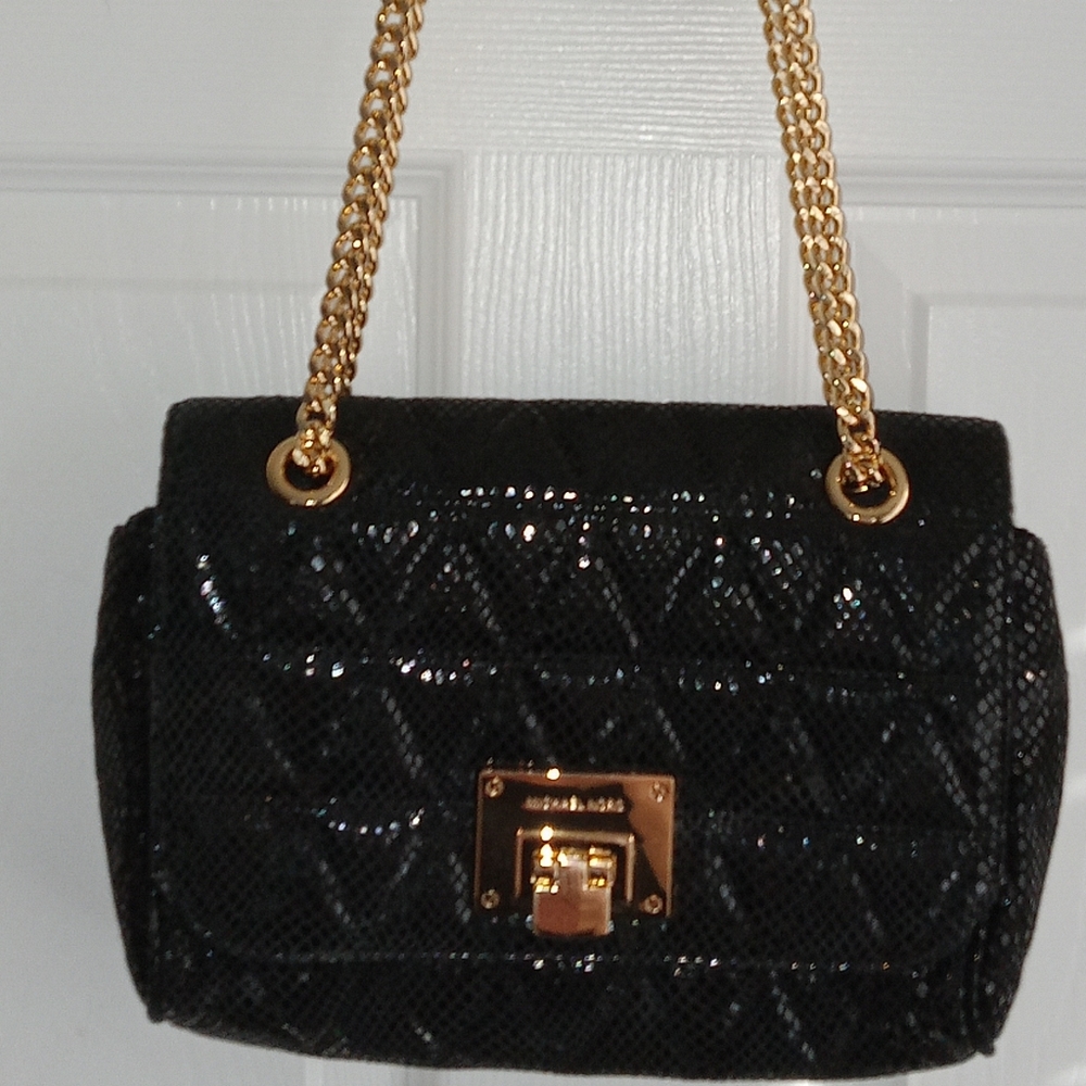 (Very Rare!) Michael Kors Vivianne Python Print Leather Pillow Stiched NWOT